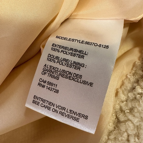 Tribal Latte Faux Shearling Zigzag Zip Front Jacket-model #5637O-5125, Size P/S - Picture 13 of 14